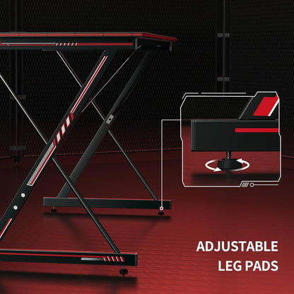 Gaming Desk 32 Inch PC Computer Desk, Home Office Desk Table Gamer Workstation, Simple Game Table, Black