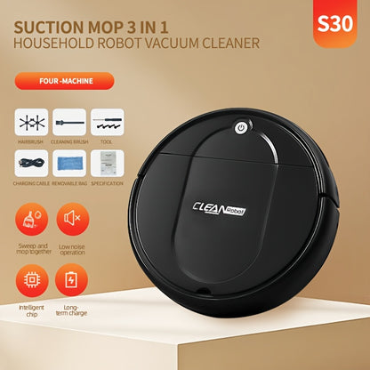 Robot Vacuum Cleaner, 3-in-1, Sweeping, Mopping, And Vacuuming All In One, 4, 000 Pa Powerful Suction, Up to 90mins Runtim, Low Noisesuitable for Hard Floors, Flatmarble Tiles And Wood Floor, Dorm Room Essential, House Cleani