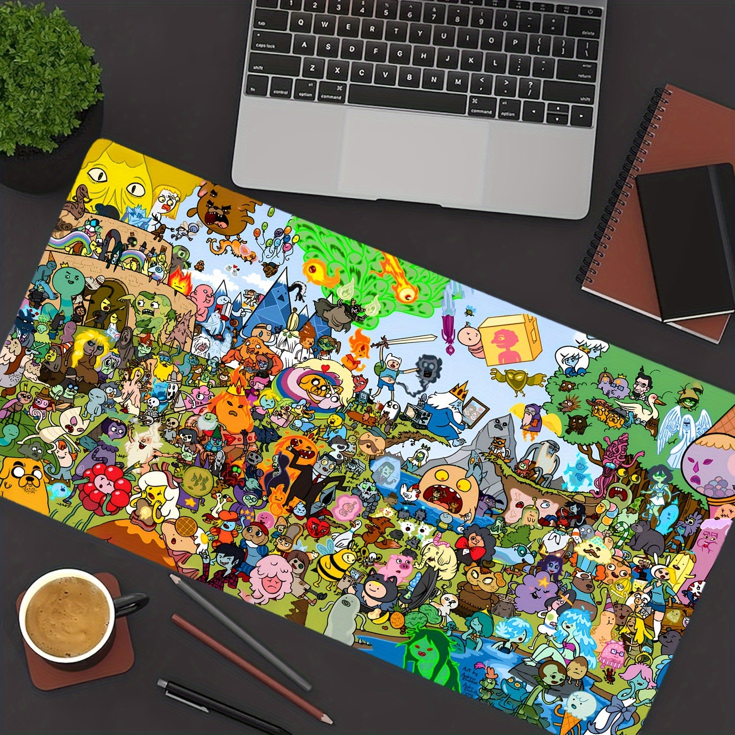 1pc Extra Large Gaming and Office Desk Mat - Stitched Edges, Non-Slip Waterproof Base, Smooth Surface - Extra Wide Mouse Pad for PC, Computer, Home Office - Large Mousepad with Anti-Slip Rubber Base - Compatible with Keyboard