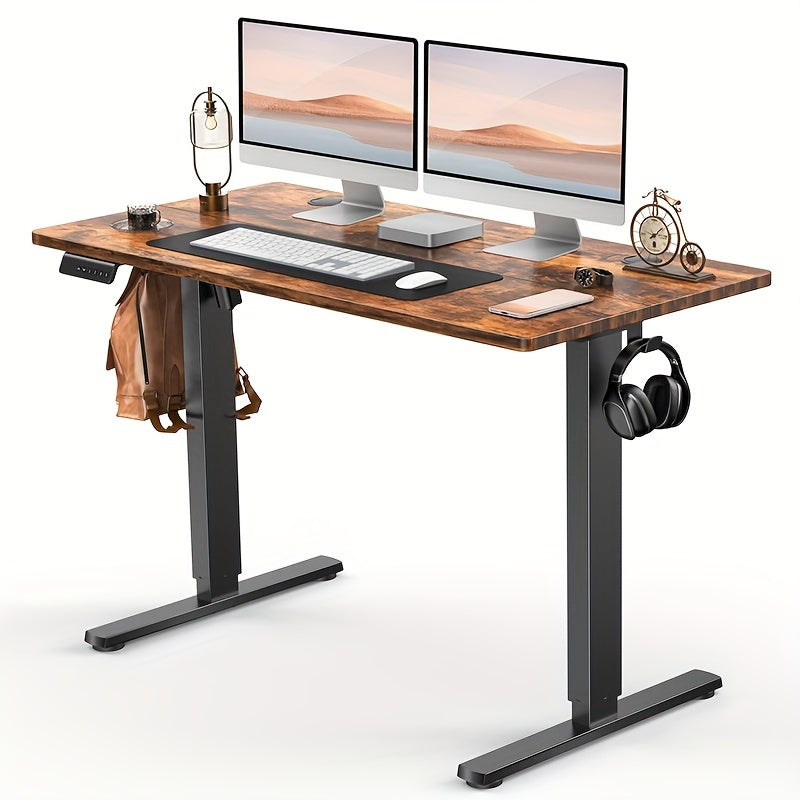 Adjustable Height Standing Desk -40/48/55/63 Inches Electric Sit Stand Up Desk with Ergonomic Design for Home Office, Cafes, Catering, Event Holding, 4 Colors, Gaming Desk Workstation Lift Rising Desk