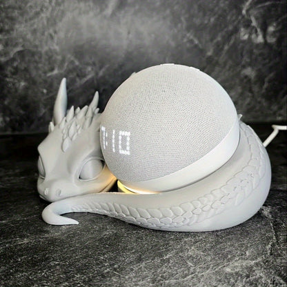 Echo Dot Holder Stand - Compatible with Echo Dot 5th/4th Gen, Stable Base & Adjustable fit, Cute Desk Decor in Black/White/ - Durable Amazon smart speaker accessory, Home Gadget Support, Playful Design, Wellcrafted Design, Ga