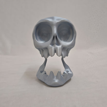 PS5 PS4 "2025 Esports Desktop Organizer! Skull Head PS5 PS4 Headset Controller Stand Dual-Slot | Gaming Room Audio-Visual Sync Portable Wall Mount